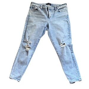 GAP Light Blue Ripped Skinny Jeans